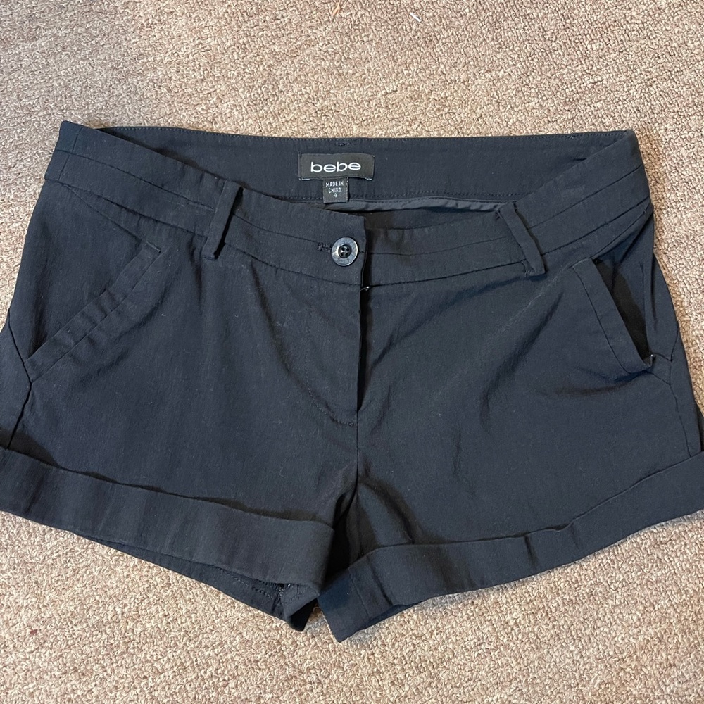 Bebe black shorts size 4